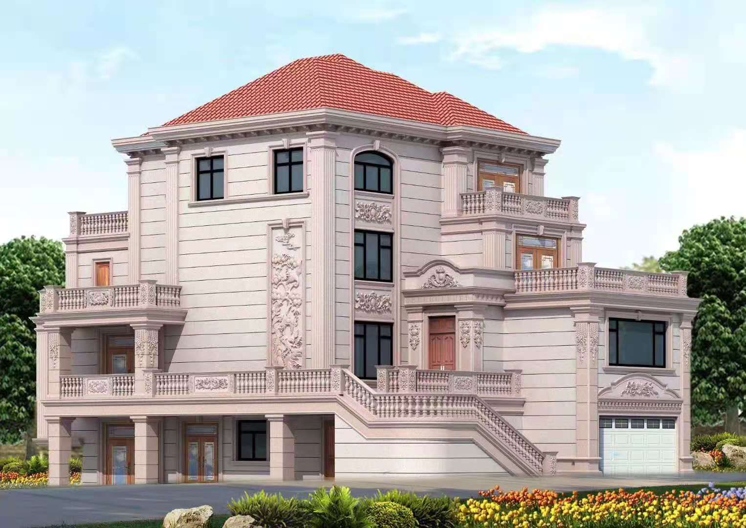 外墙真石漆效果对比，农村自建房，别墅设计|三维|建筑/空间|狮子座设计 - 原创作品 - 站酷 (ZCOOL)